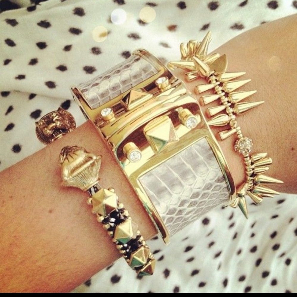 Stella and Dot Bello leather snakeskin bracelet - Picture 9 of 13